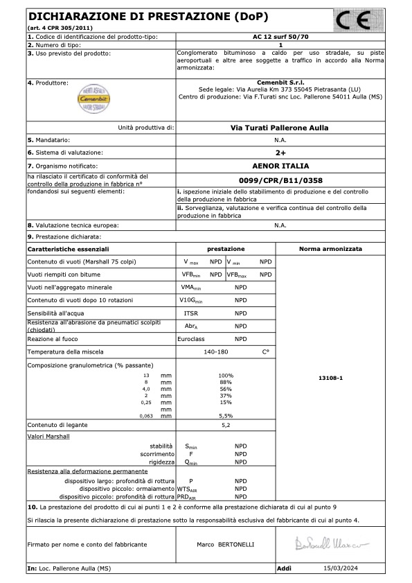 DoP Tappeto 0-10